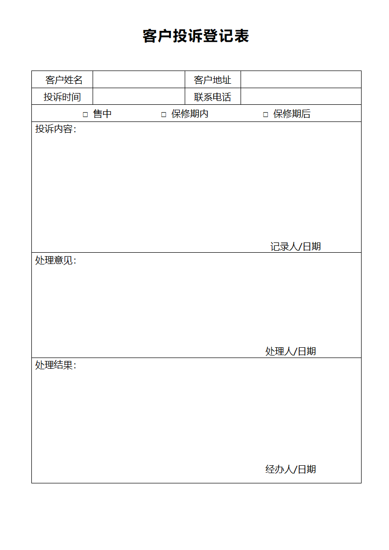 客户投诉登记表.docx