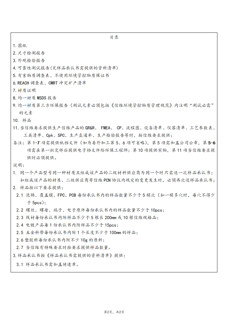 供应商样品承认书.doc第2页