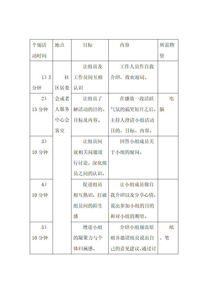 老年人小组活动计划书.docx第3页