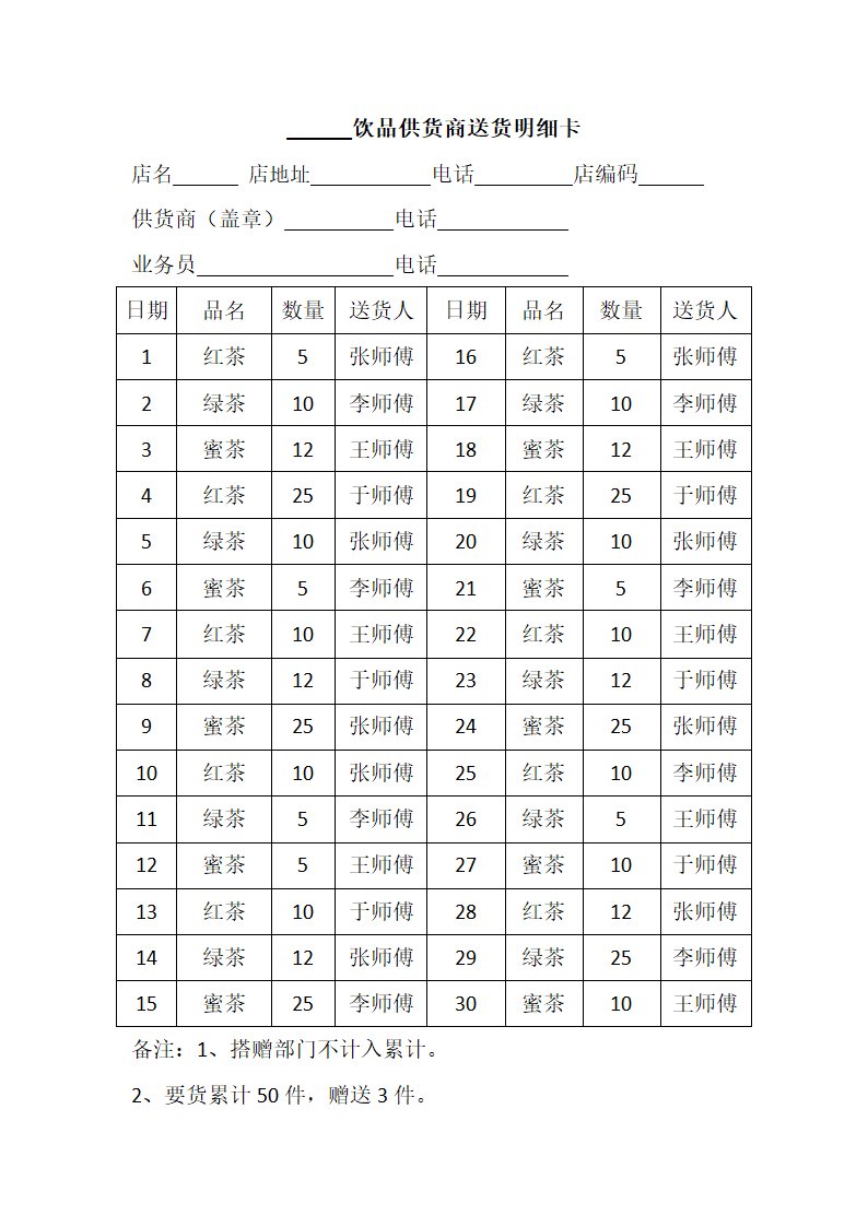 供货商送货明细卡.docx第1页