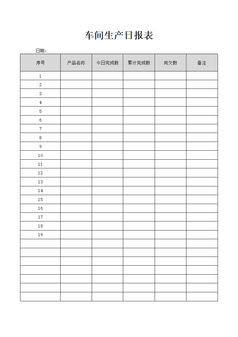 车间生产日报表.docx