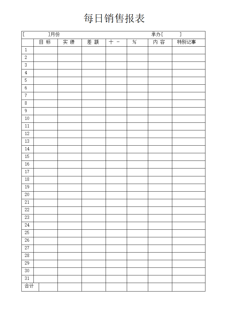 每日销售报表.doc第1页