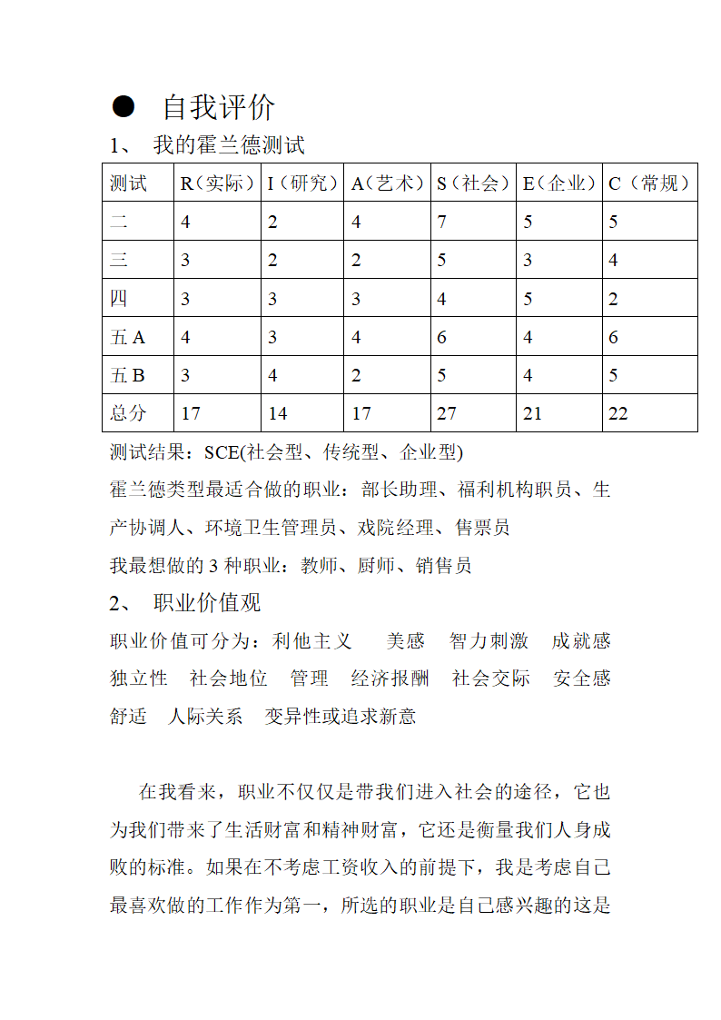 职业生涯规划书第2页