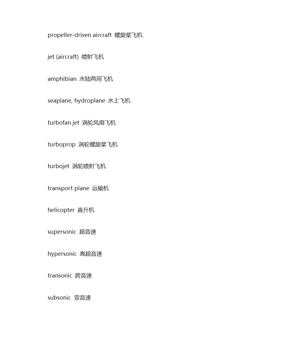 航空英语词汇第2页