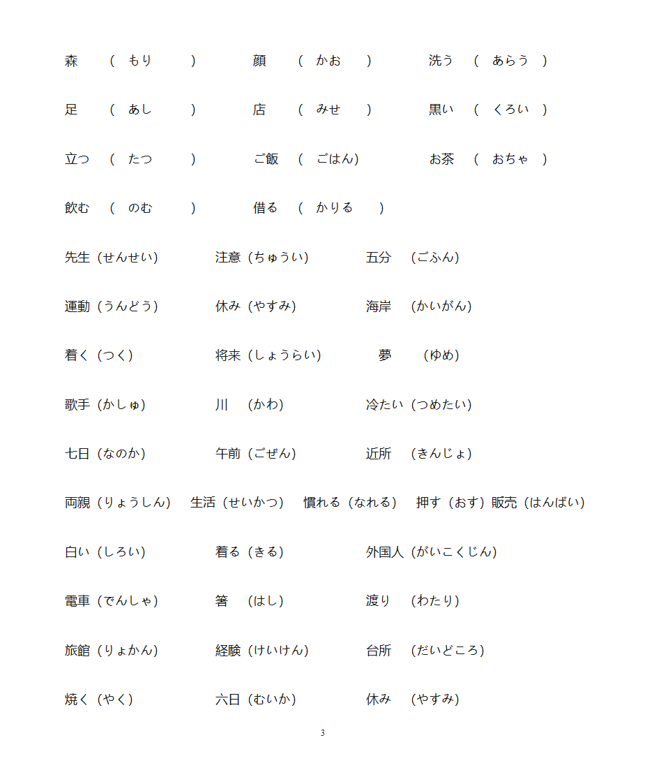 jtest单词训练答案第3页