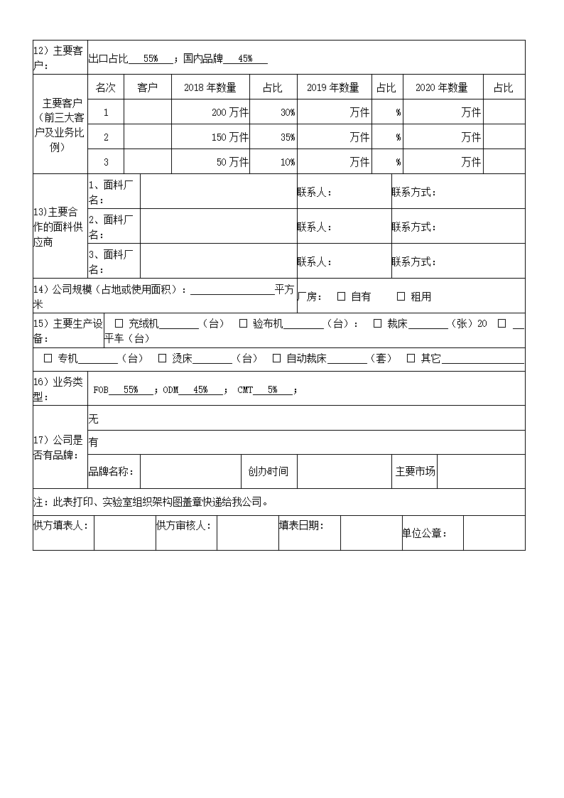 制造业成衣供应商验厂基础信息表.docx第2页