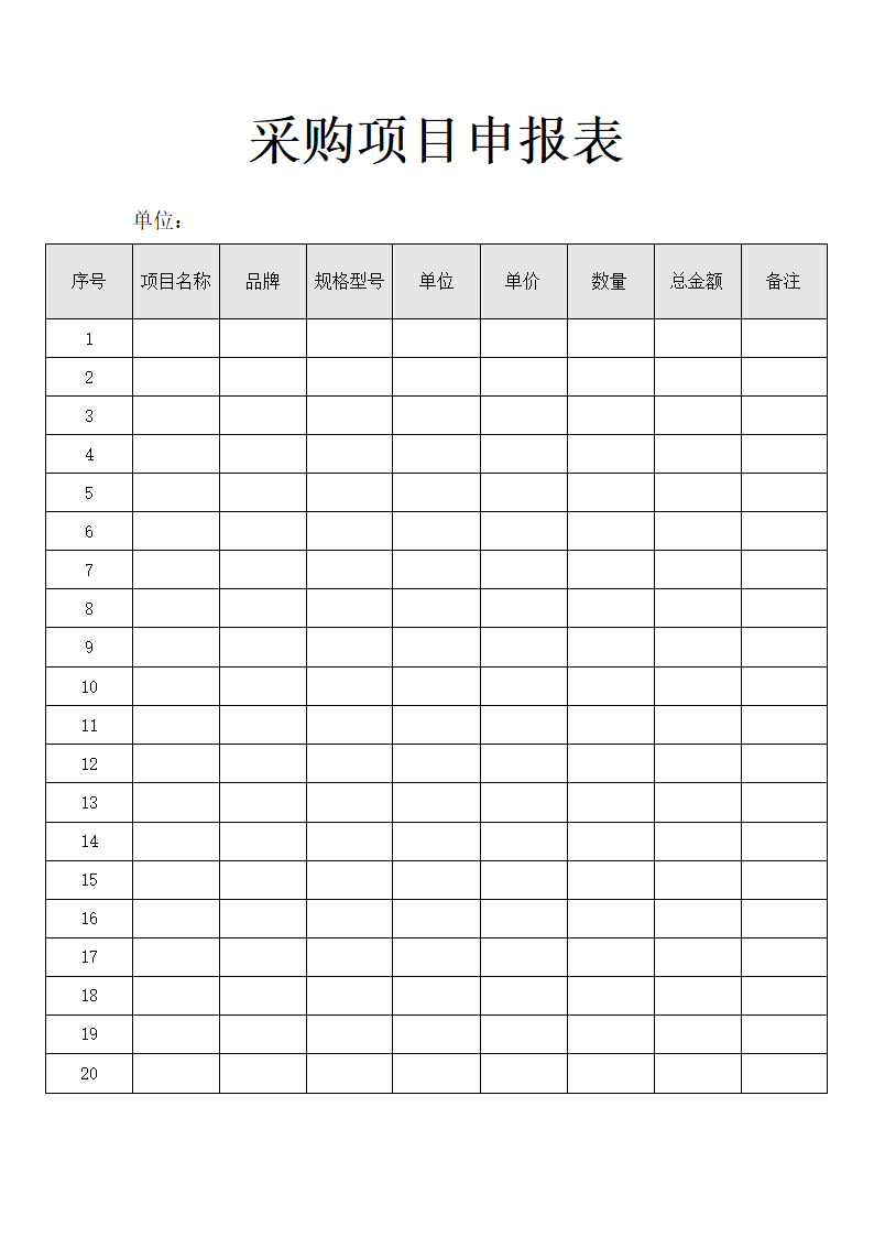 采购项目申报表.docx第1页