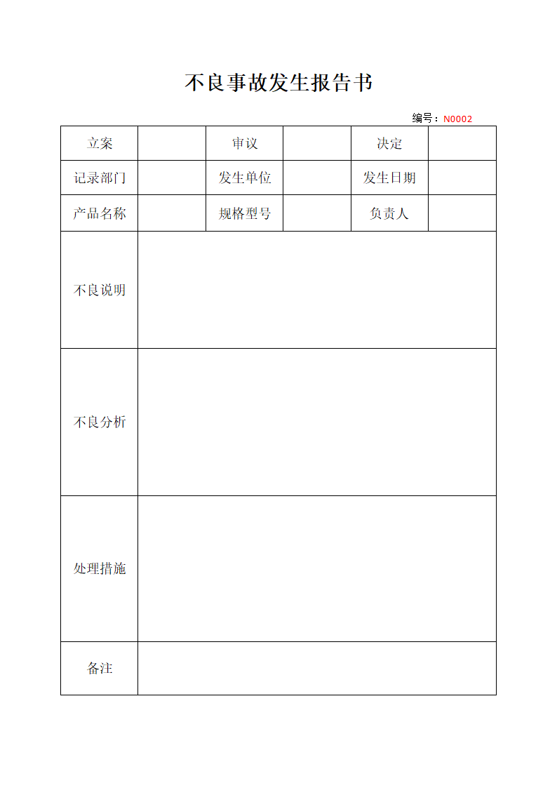 不良事故发生报告书.docx