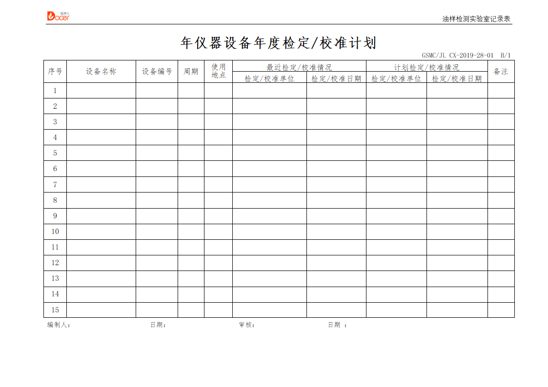 年度仪器设备检定校准计划.docx