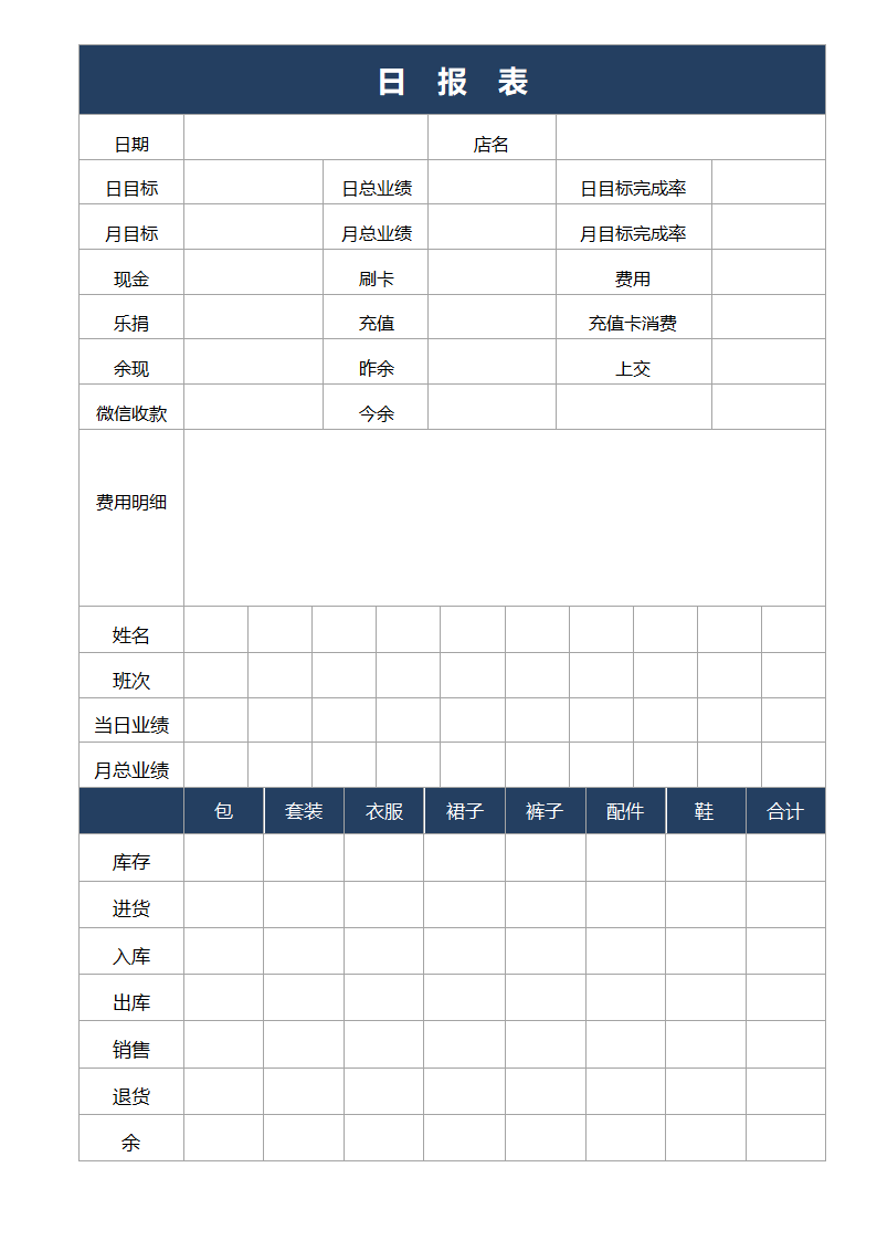 销售日报表.doc第1页