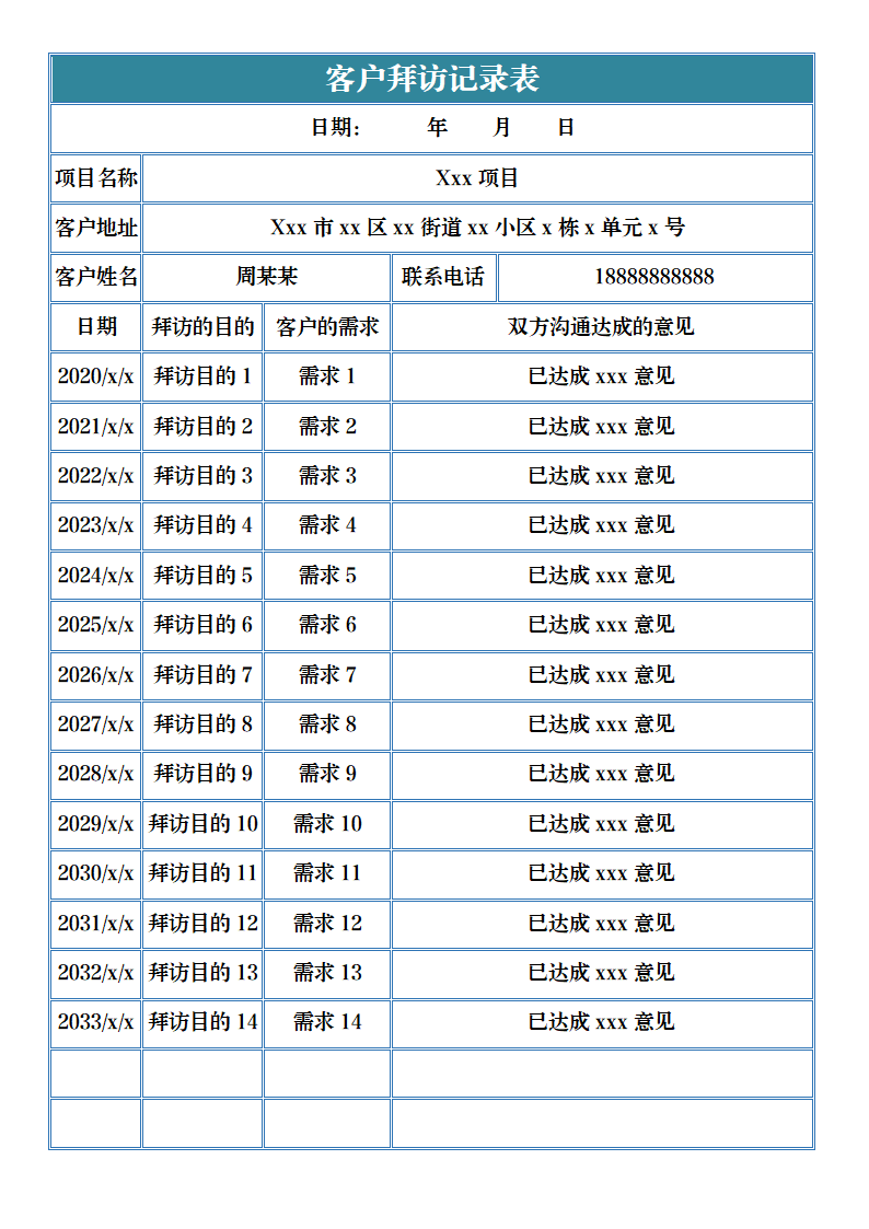 客户拜访记录.docx第1页