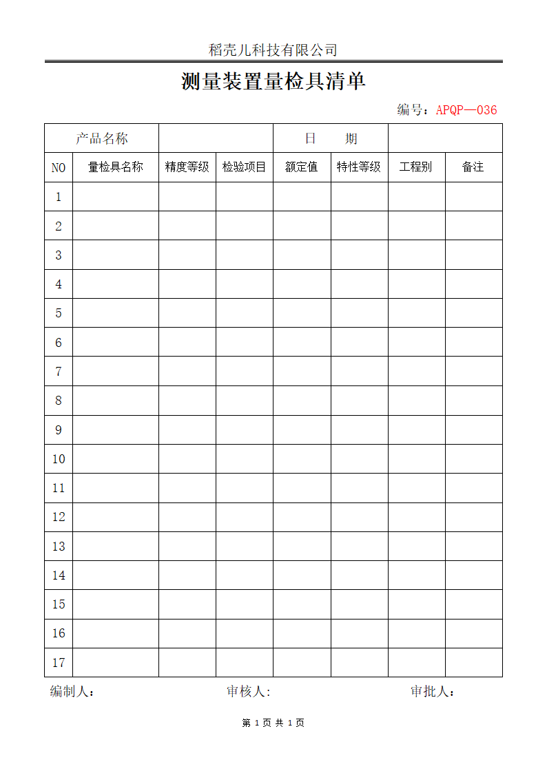 APQP测量装置量检具清单.docx第1页
