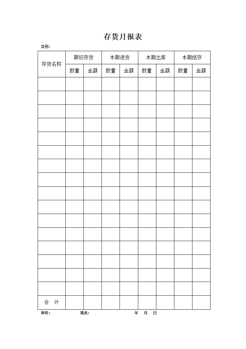 存货月报表.docx第1页