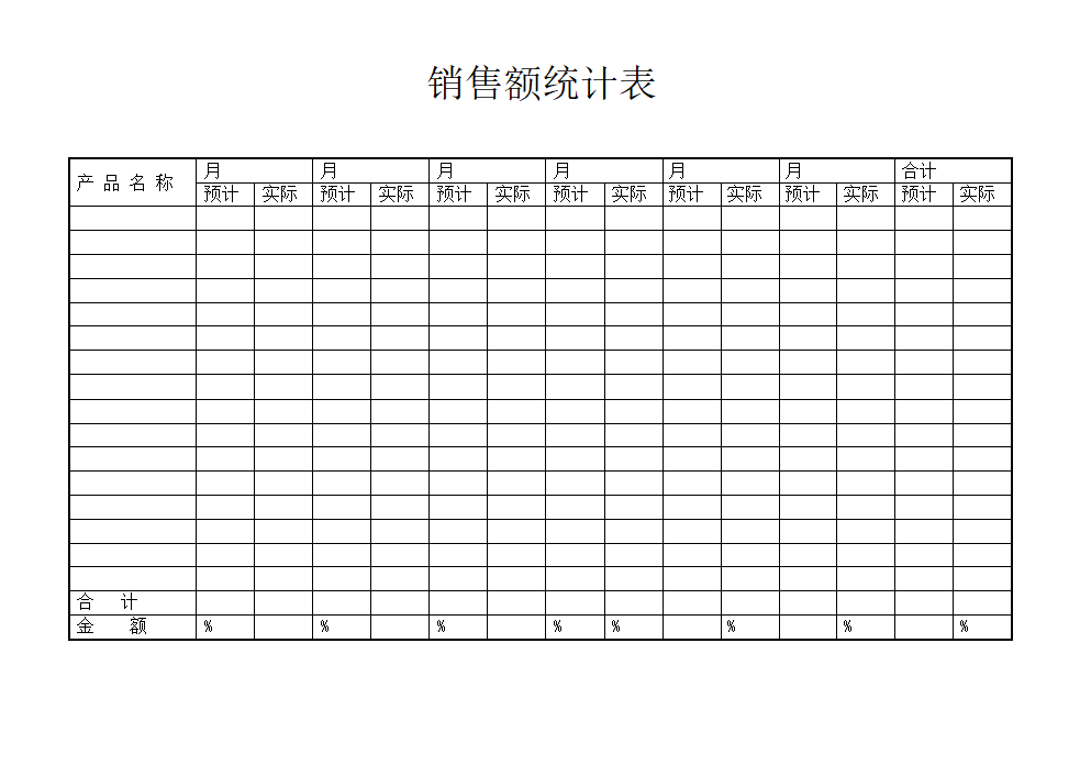 销售额统计表.docx第1页