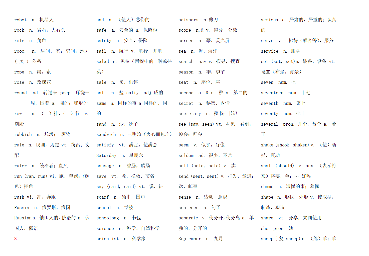 初中义务教育英语新课标必背词汇表.docx第18页