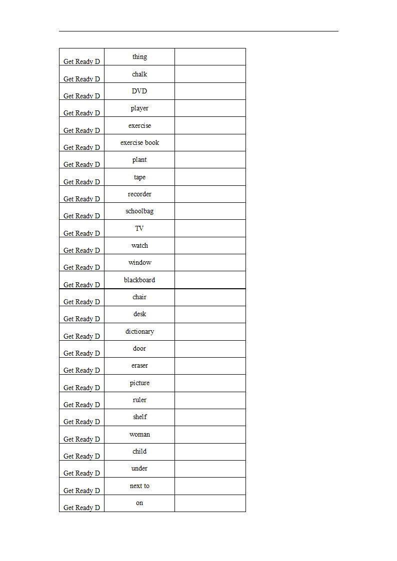 Get Ready 单词默写表2022-2023学年北师大版英语七年级上册（含答案）.doc第17页