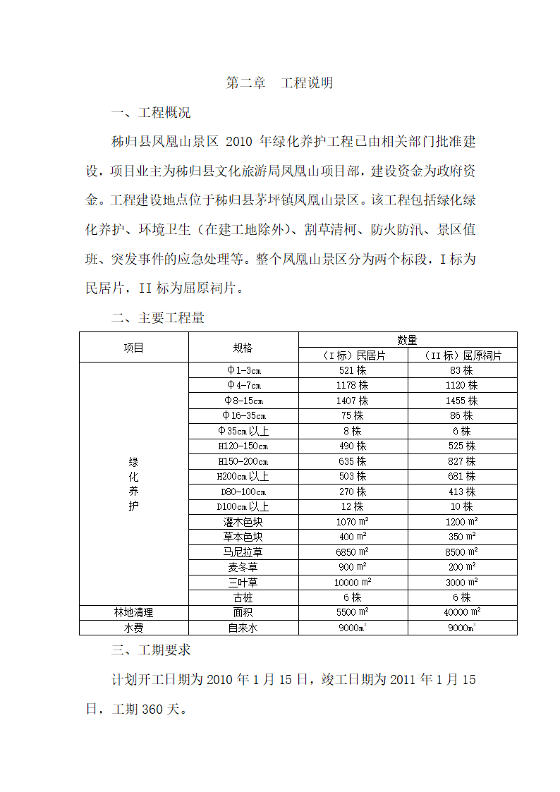 秭归县凤凰山景区2010年绿化养护工程施工组织设计.doc第6页