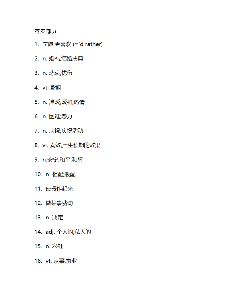 牛津译林版九年级上册 Unit 2 Colour 单词检测（含答案）.doc第9页