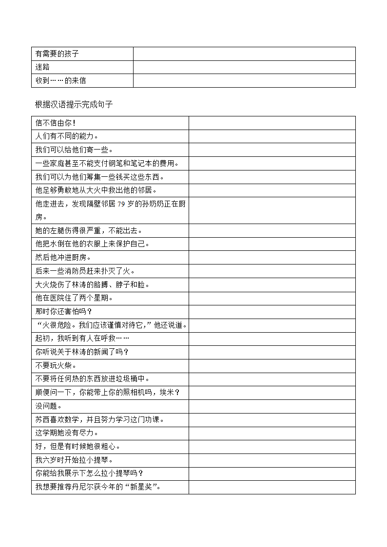 2021-2022学年牛津译林版七年级英语下册Unit7单词、短语、句型默写（WORD版含答案）.doc第3页