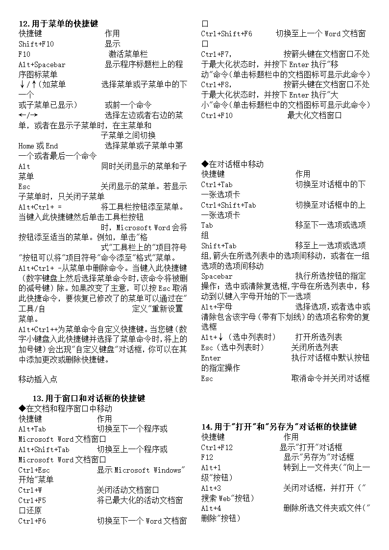 CAD,WORD常用快捷健.doc第7页