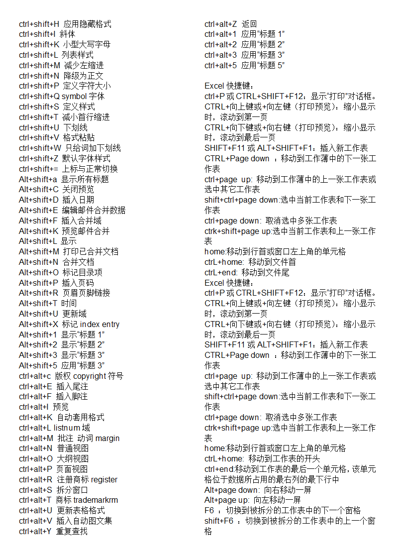 CAD,WORD常用快捷健.doc第11页