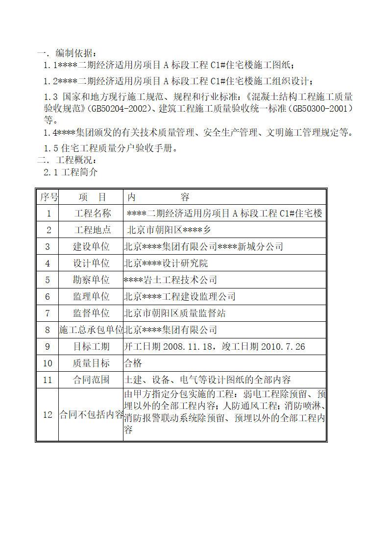 北京某经济适用房分户验收方案.doc