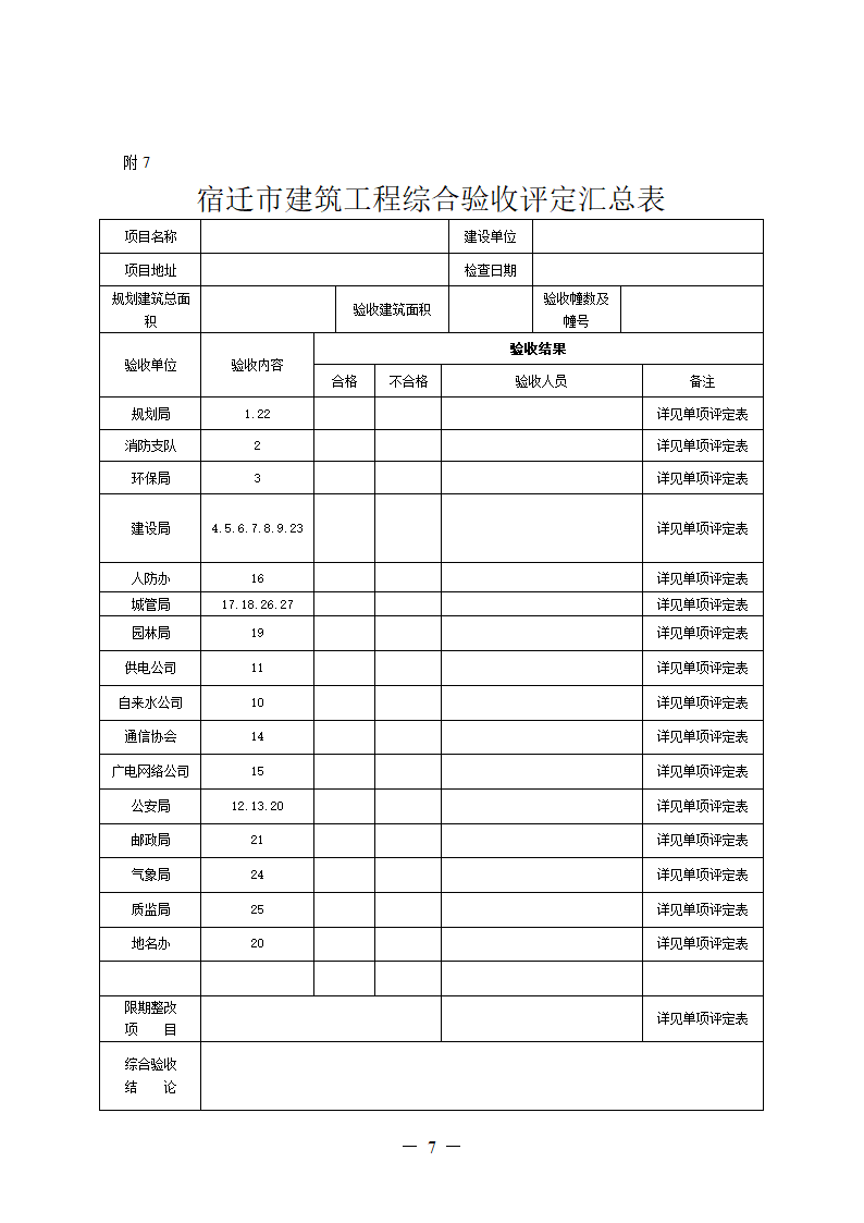 某房地产住宅综合验收表格全套.doc第7页