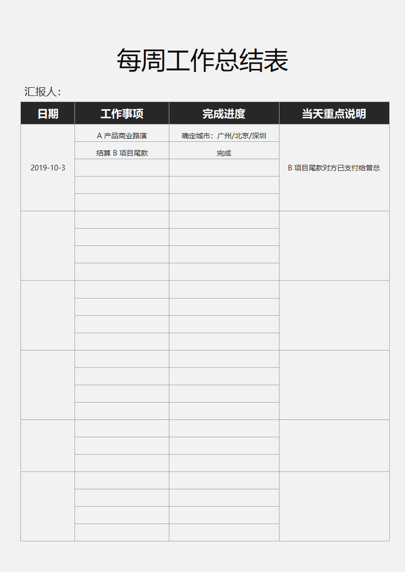 每周工作总结表.docx第1页