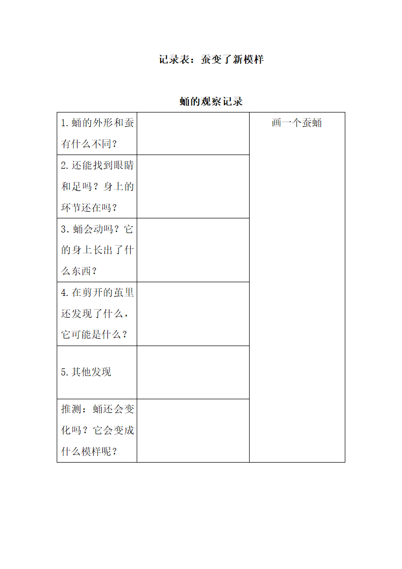 《蚕变了新模样》记录表：蚕变了新模样.doc第1页