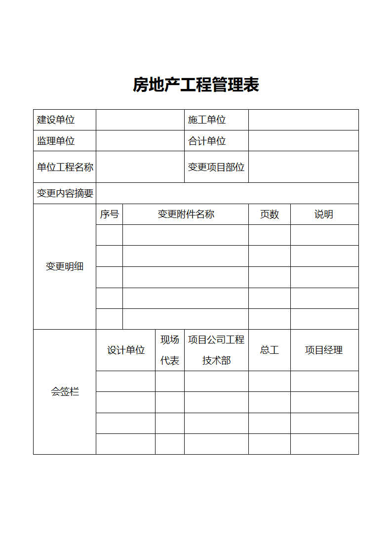 房地产工程管理表格.doc第1页