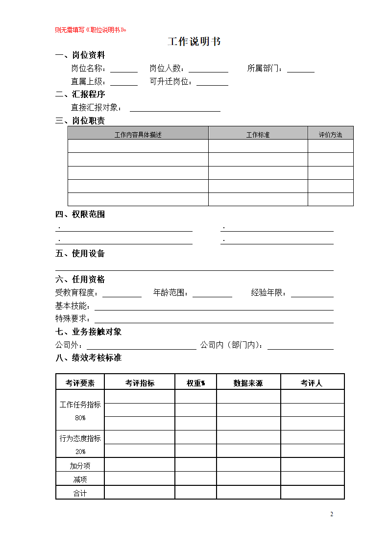 人员招聘需求申请表(新).doc第2页