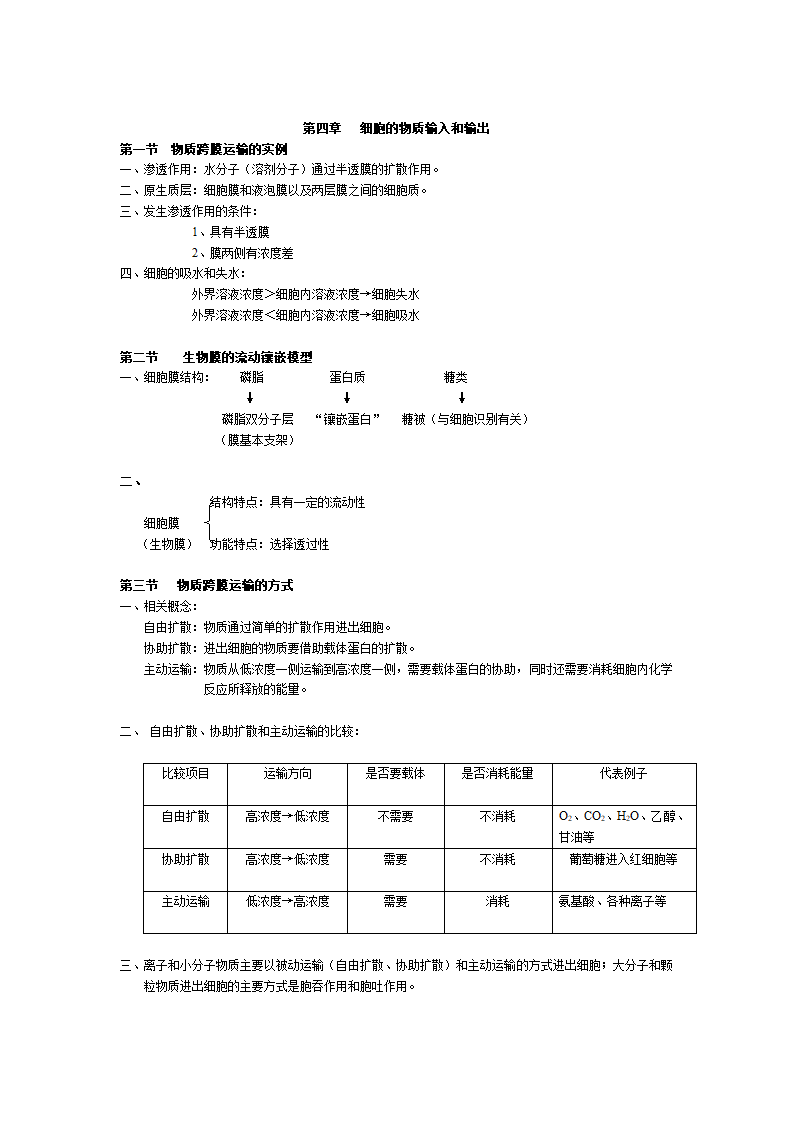 高一生物必修一复习提纲.doc第6页