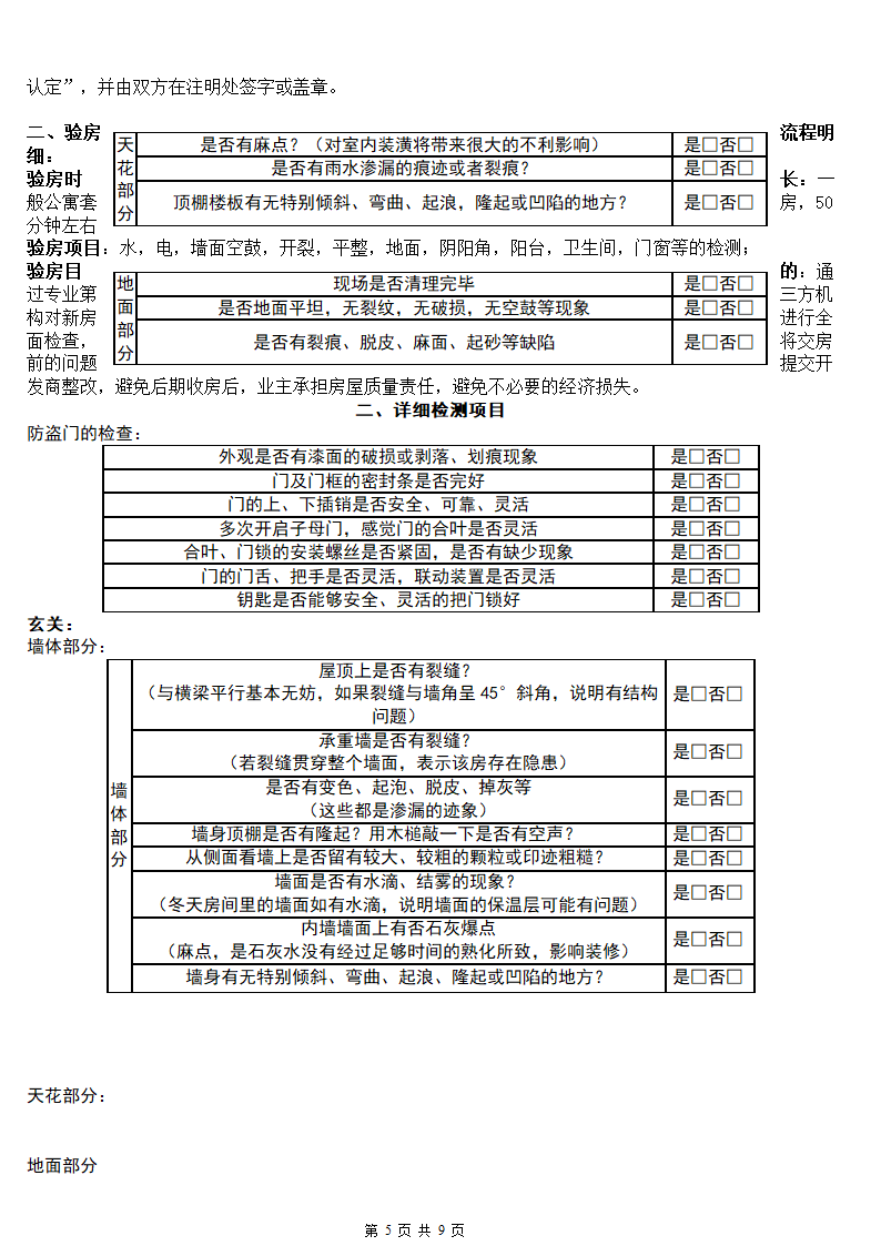 《收房注意事项》及《验房流程明细》.doc第5页