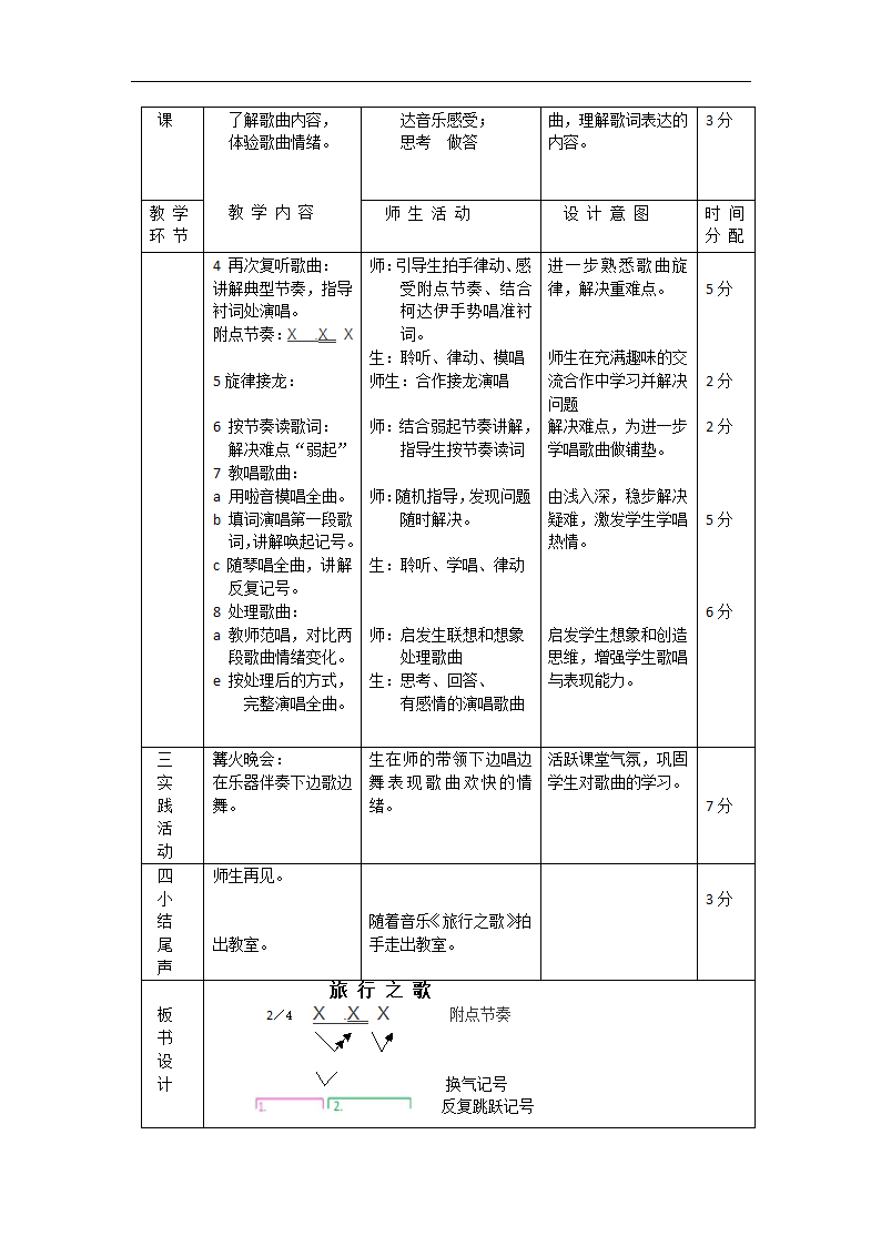 辽海版三年级音乐下册 第一单元《旅行之歌》教学设计.doc第2页