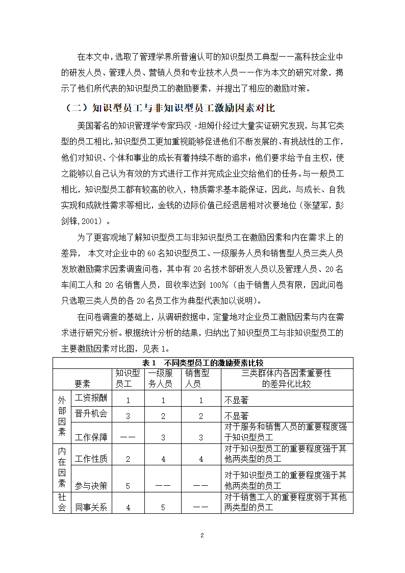 基于知识型员工需求分析的A企业激励机制设计研究.doc第8页