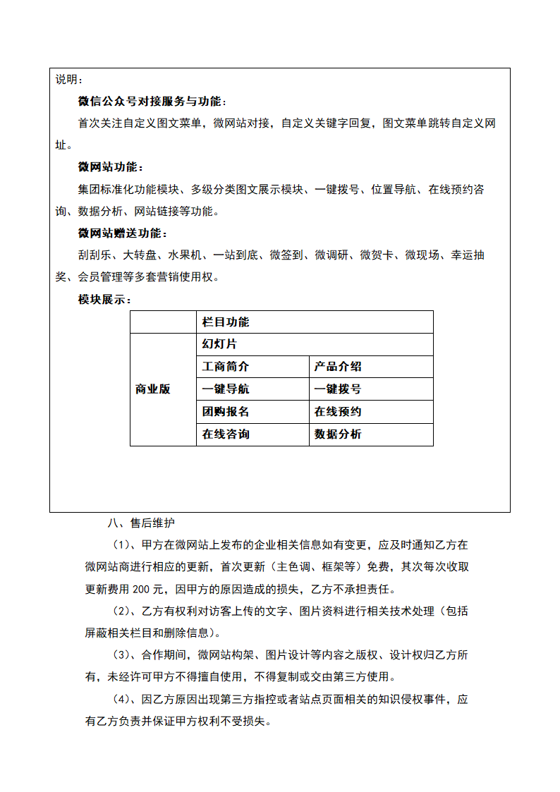 微信公众号微网站开发服务合同.docx第4页