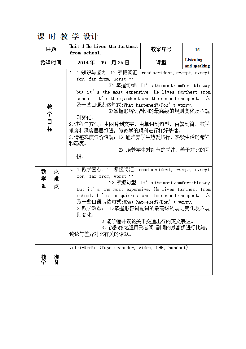 英语八年级上册Module4unit1_教案.doc第2页