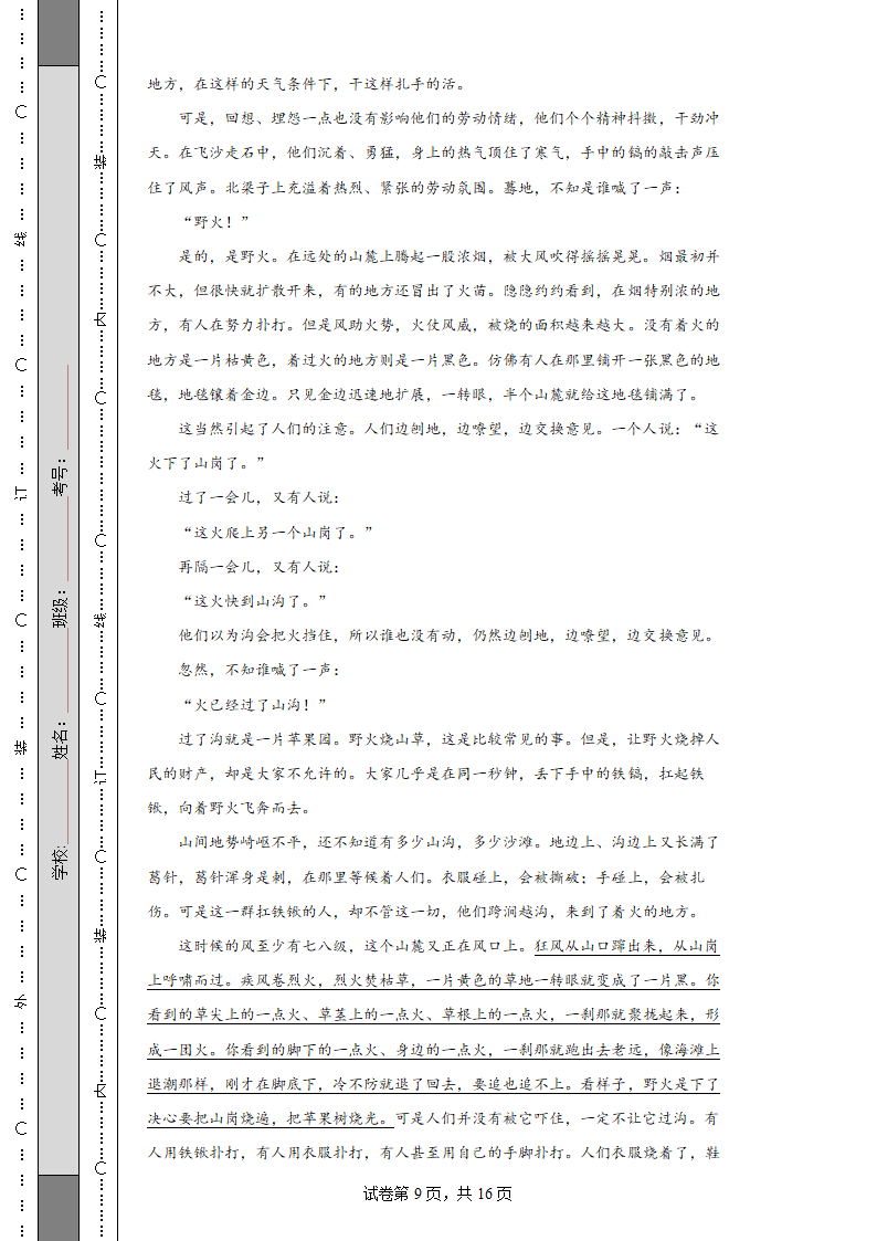 高考语文专项练习——现代文阅读（含答案）.doc第9页