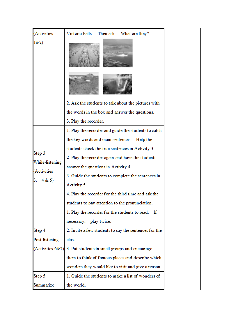 外研版九年级英语上册 Module 1 Unit 1 教案（表格式）.doc第2页