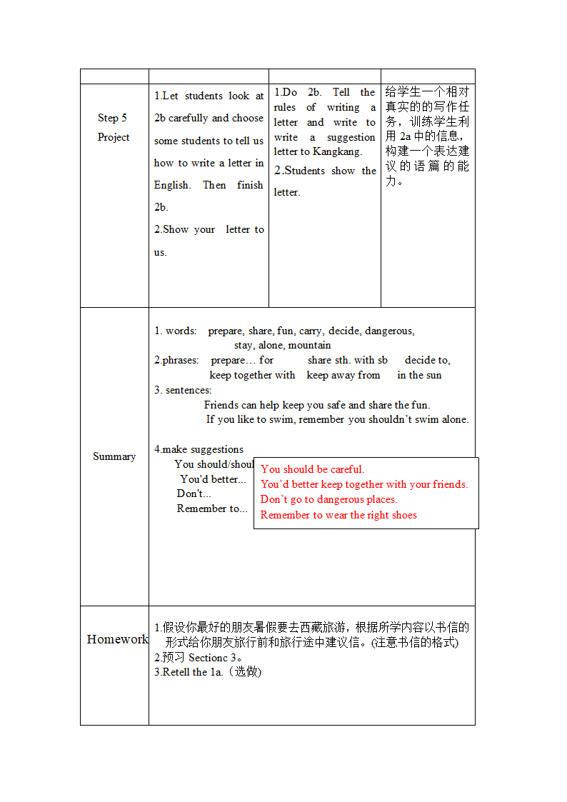 Unit 8 The seasons and the Weather Topic 2 The summer holidays are coming.教学设计.doc第6页