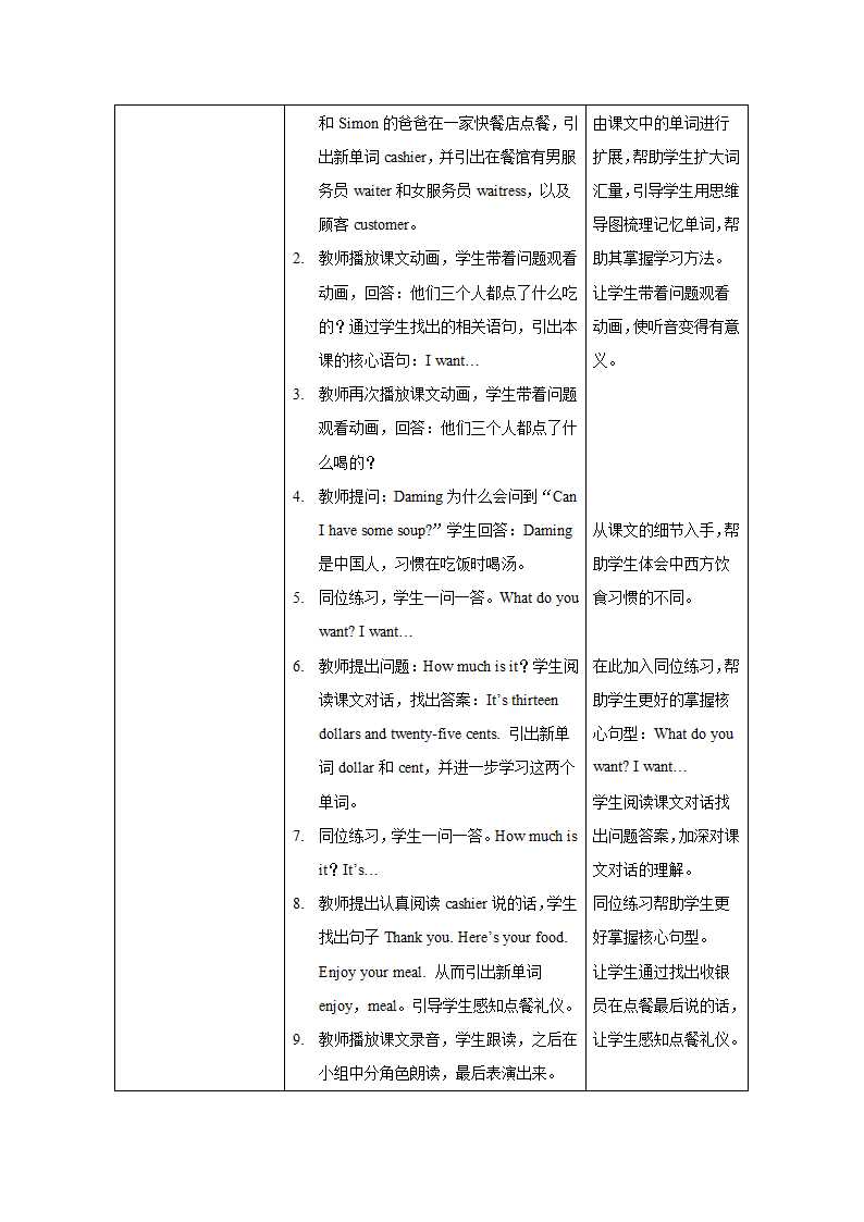 小学英语 外研版（一起） 六年级下册 Module 1 表格式教案.doc第4页