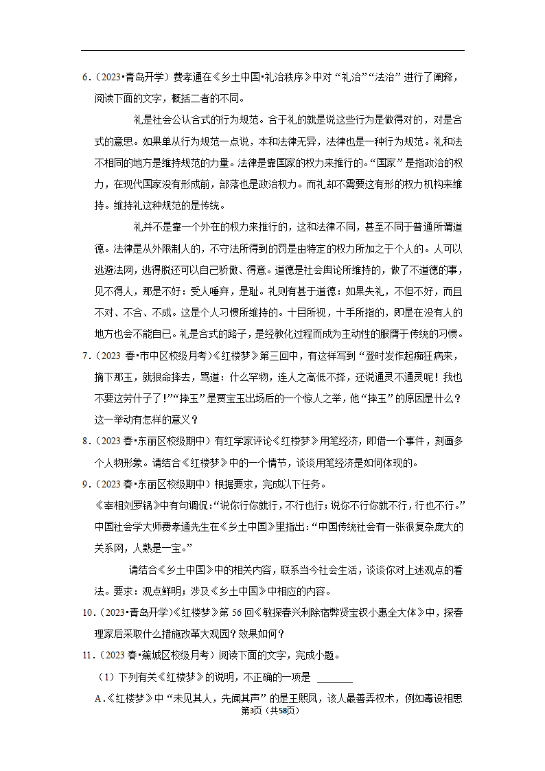 2023年高考语文专题复习之名著（含解析）.doc第3页