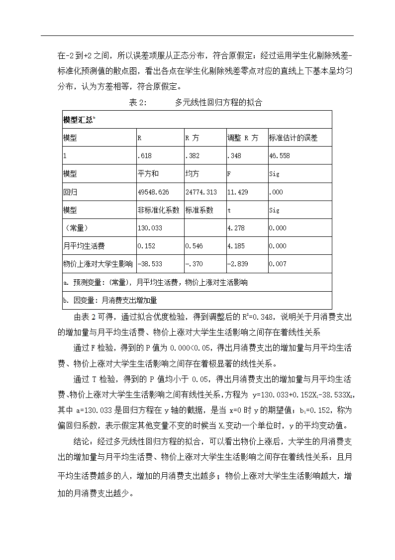 统计论文 关于物价上涨对大学生生活影响的调查研究.doc第4页