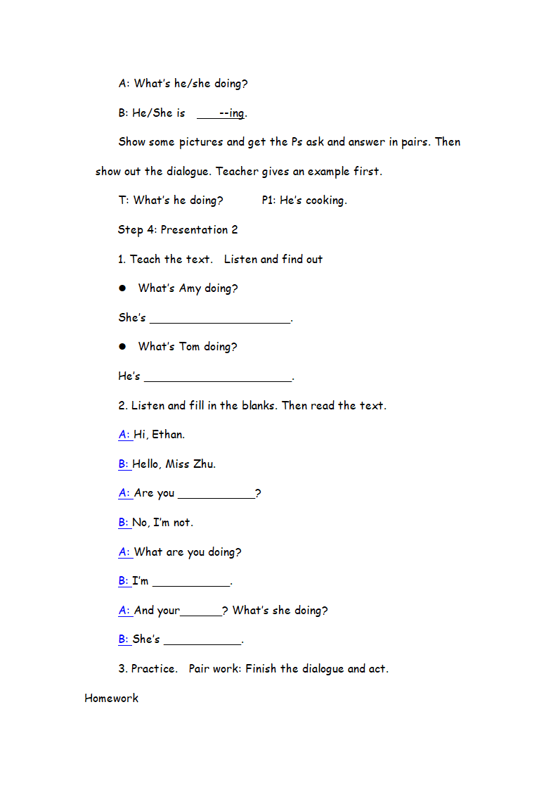 小学英语教科版（广州）四年级下册 Module 3-6 教案.doc第14页