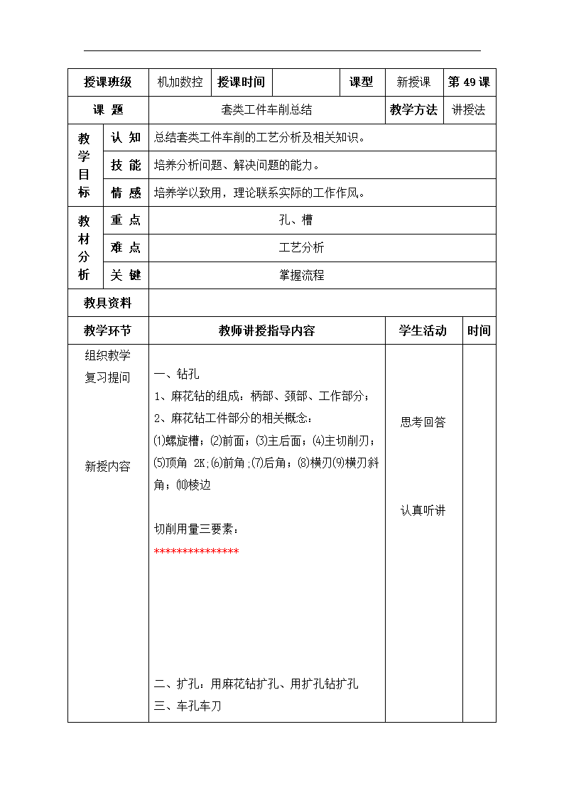 高教版《车工工艺学》套类工件车削总结教案.doc第1页