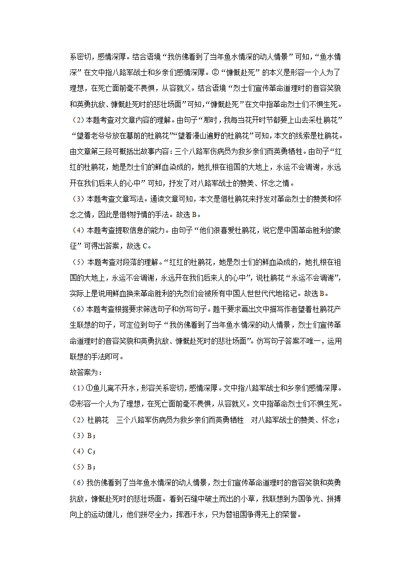 2021年江苏省南京市高淳区小升初语文试卷 （含解析）.doc第17页