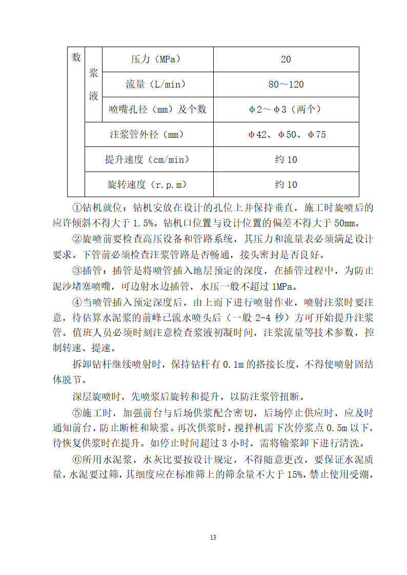 医院医技楼基坑工程旋喷桩施工方案.doc第13页