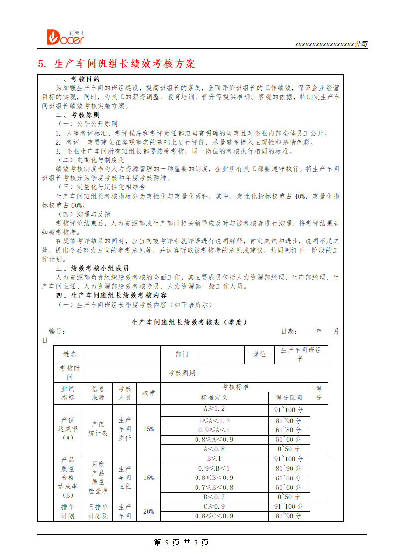 生产工艺人员绩效考核.docx第5页