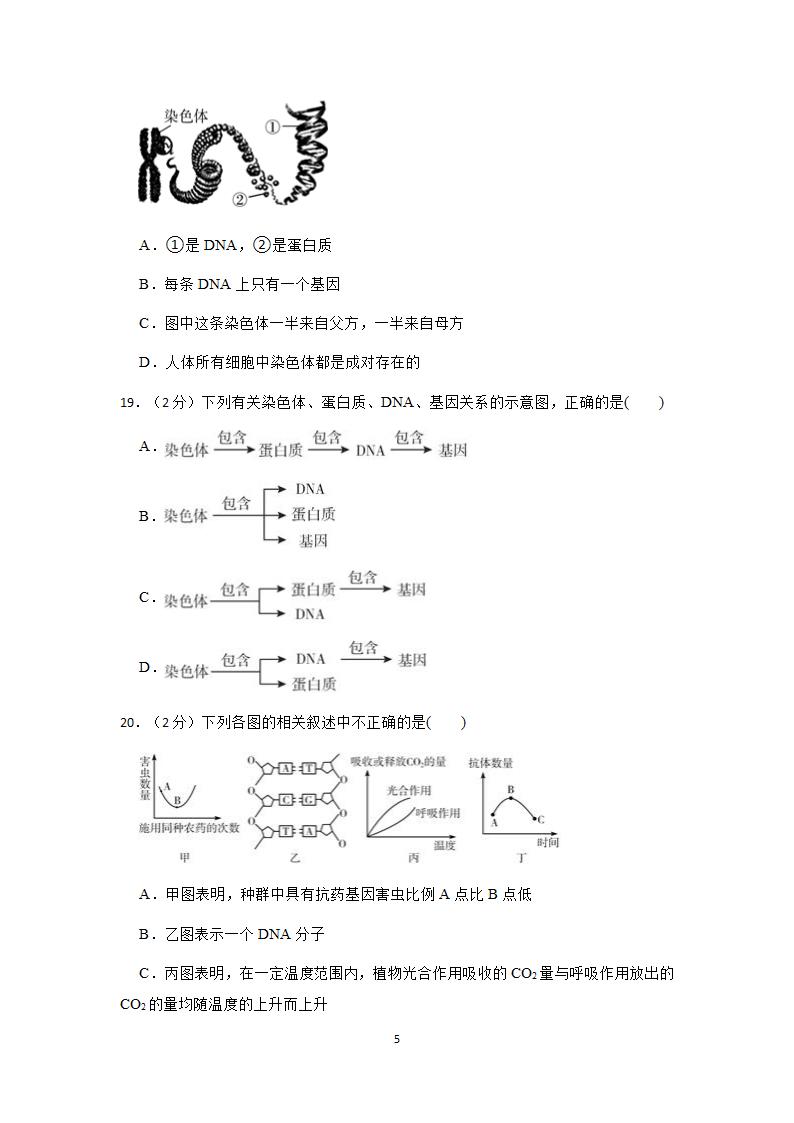 第五章 生物的遗传和变异 质量评估卷（含解析）.doc第5页