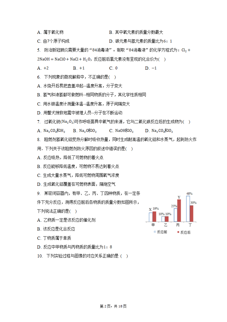 2022-2023学年江西省吉安市峡江县九年级（上）期末化学试卷（含解析）.doc第2页